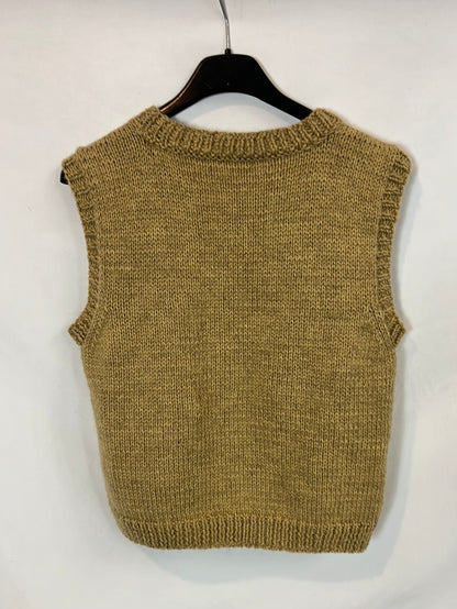 MUY CASTIÑEIRA. Chaleco beige TU(S)