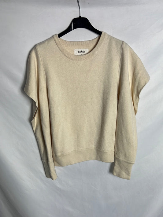 BA&SH. Jersey lana beige detalle mangas. T2 (M) (Tara)