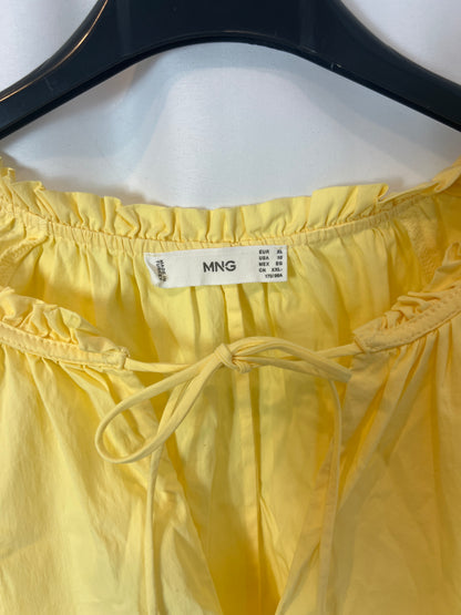 MANGO. Vestido corto amarillo claro. T XL(M/L)