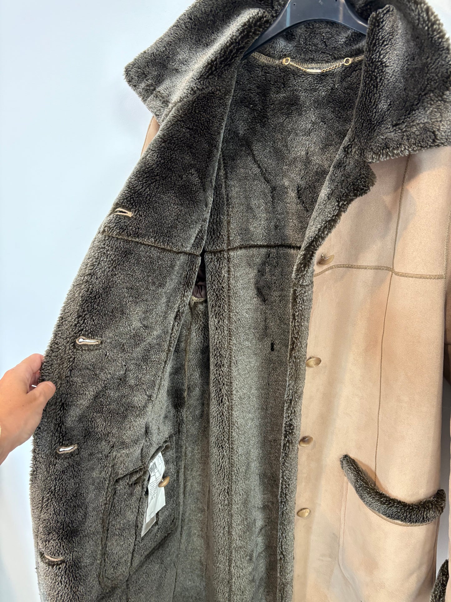 BARONIA. Vintage double-textured coat, size 38