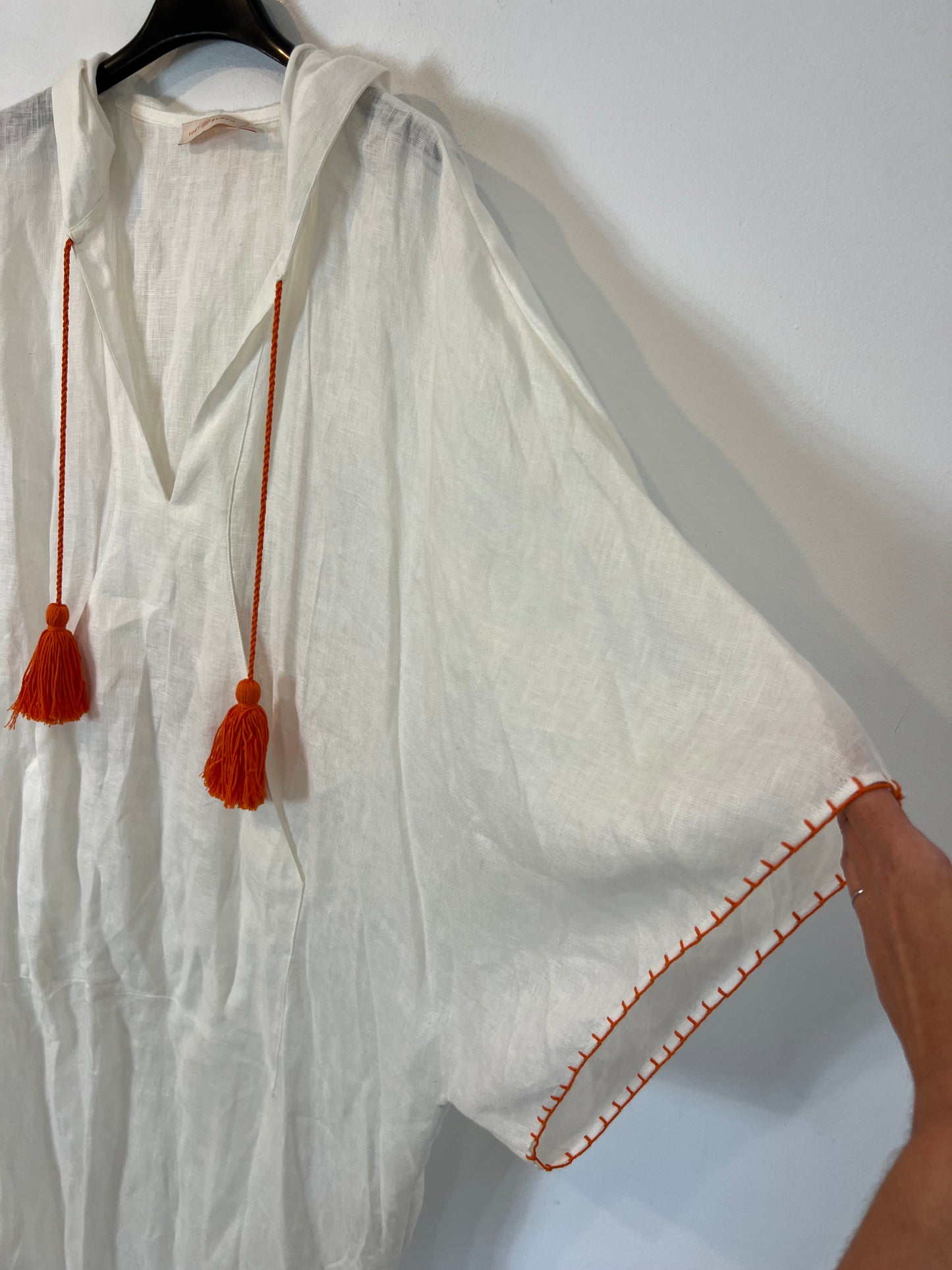 TORY BURCH. Vestido blanco lino T.m