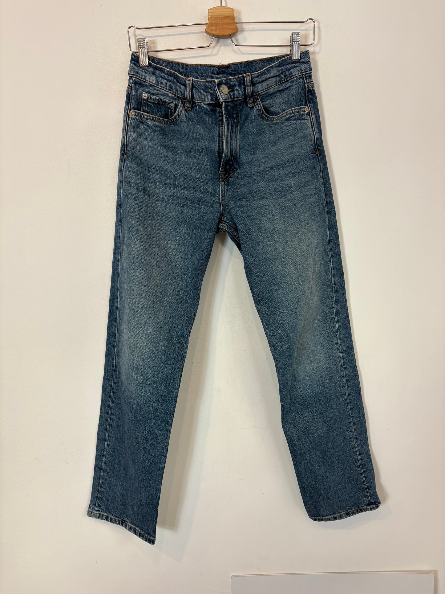 MASSIMO DUTTI. Denim recto cintura media