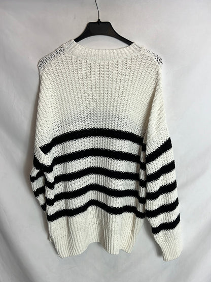 PULL&BEAR . Jersey rayas negras. T M
