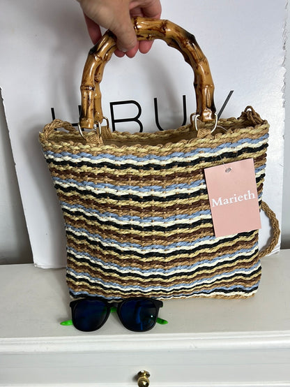 MARIETH. Bolso rafia colores doble asa
