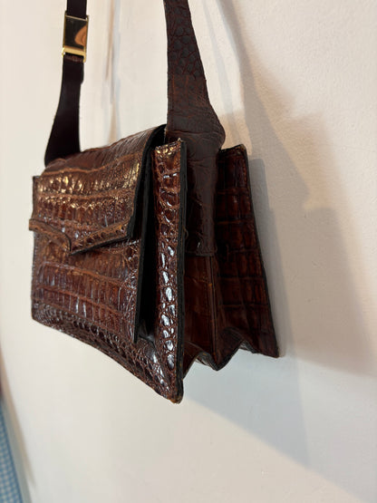 Bolso de hombro piel  marrón