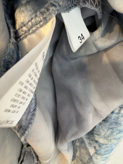 MASSCOB. Falda larga azules con seda