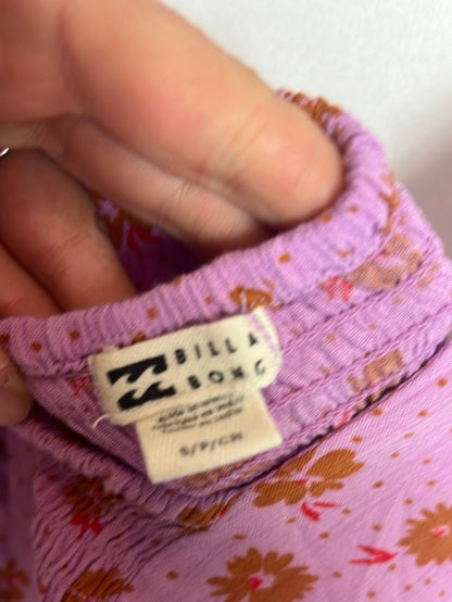 BILLABONG. Vestido malva flores. T S