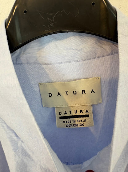 DATURA. Vestido largo azul camsiero
