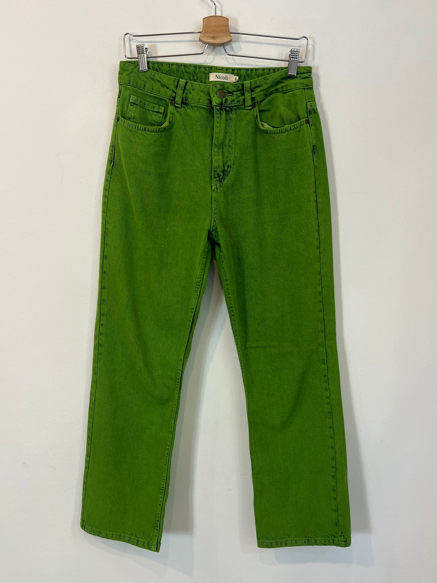 NICOLÍ. Pantalón verde tie dye T.36