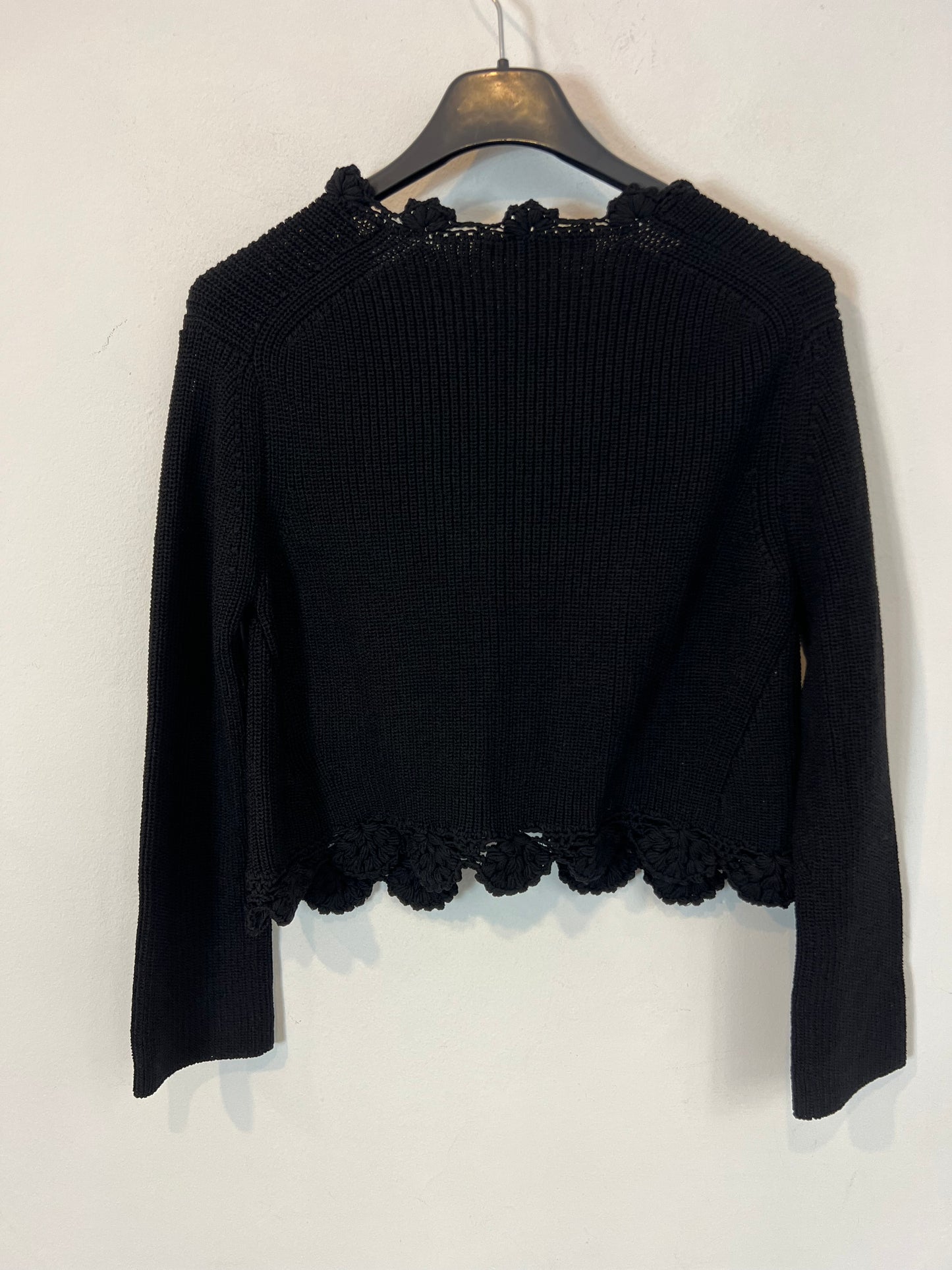 MAJE. Black knit jacket with details. Size 1 (S)