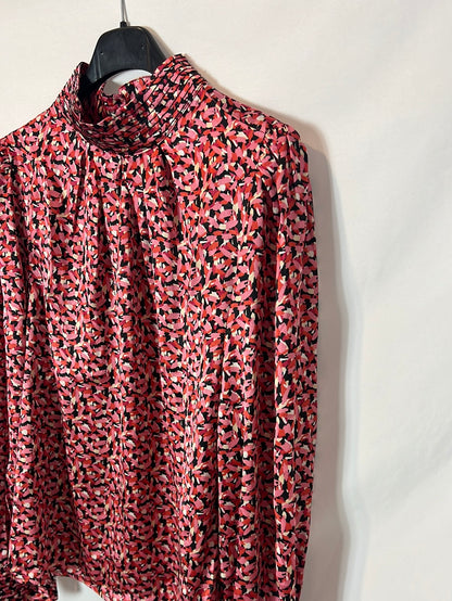 SFERA. Rose print satin blouse. T.S.