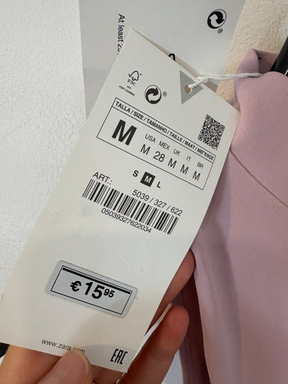 ZARA. Body elástico color malva. T M