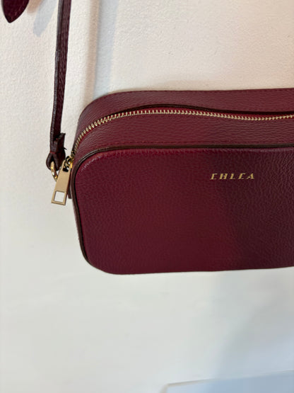 EHLEA. Bolso piel burdeos