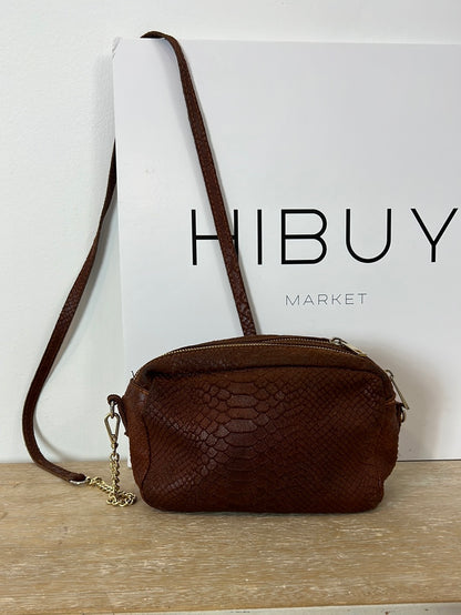 OTHER. Textured leather bag with long handle