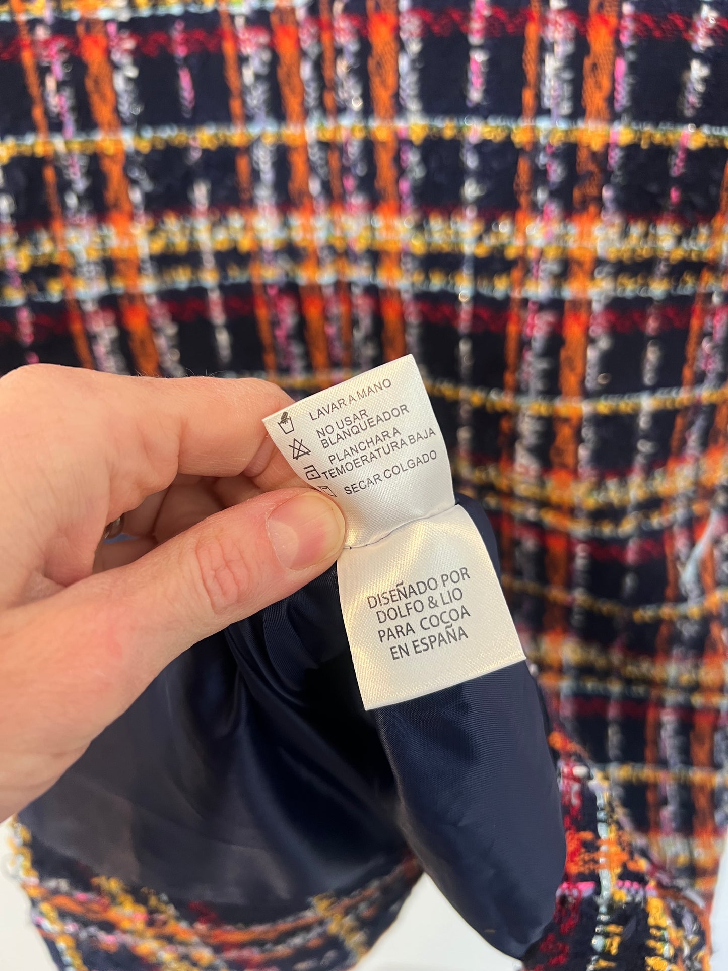 COCOA. Abrigo azul tweed