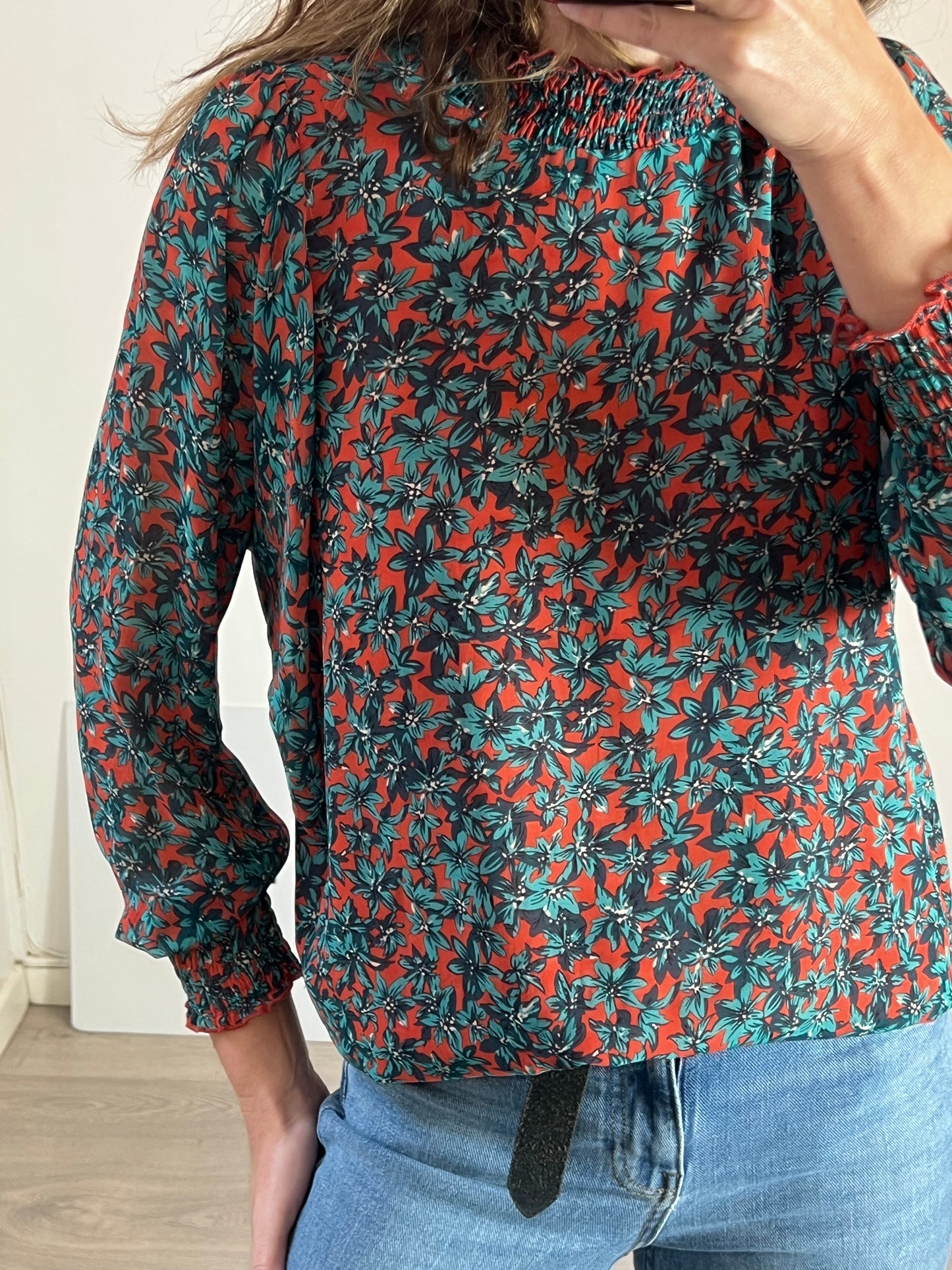 POLIN ET MOI. Ts flower tile blouse 