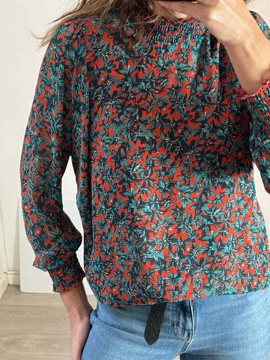 POLIN ET MOI. Ts flower tile blouse 