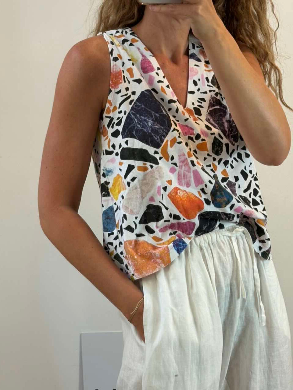 BIMBA Y LOLA. Top algodón colores