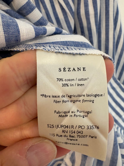 SÉZANE. Conjunto top y falda larga rayas mezcla