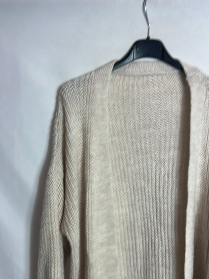 OTHERS. Long beige cardigan with pockets. TM