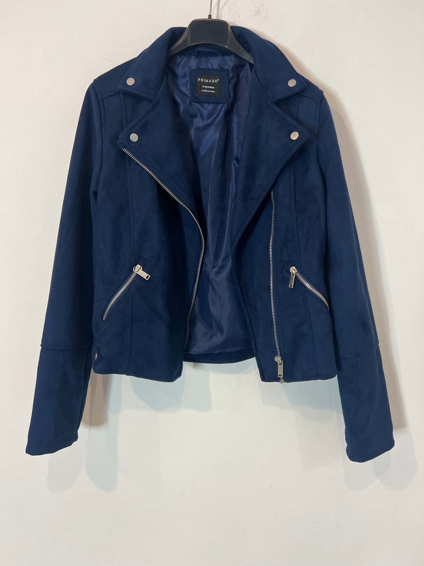 PRIMARK. Chaqueta azul efecto piel. T 14- 15 años (XS)