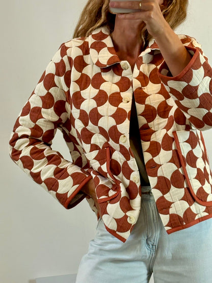 DESIGNERS SOCIETY. Chaqueta textura estampado retro