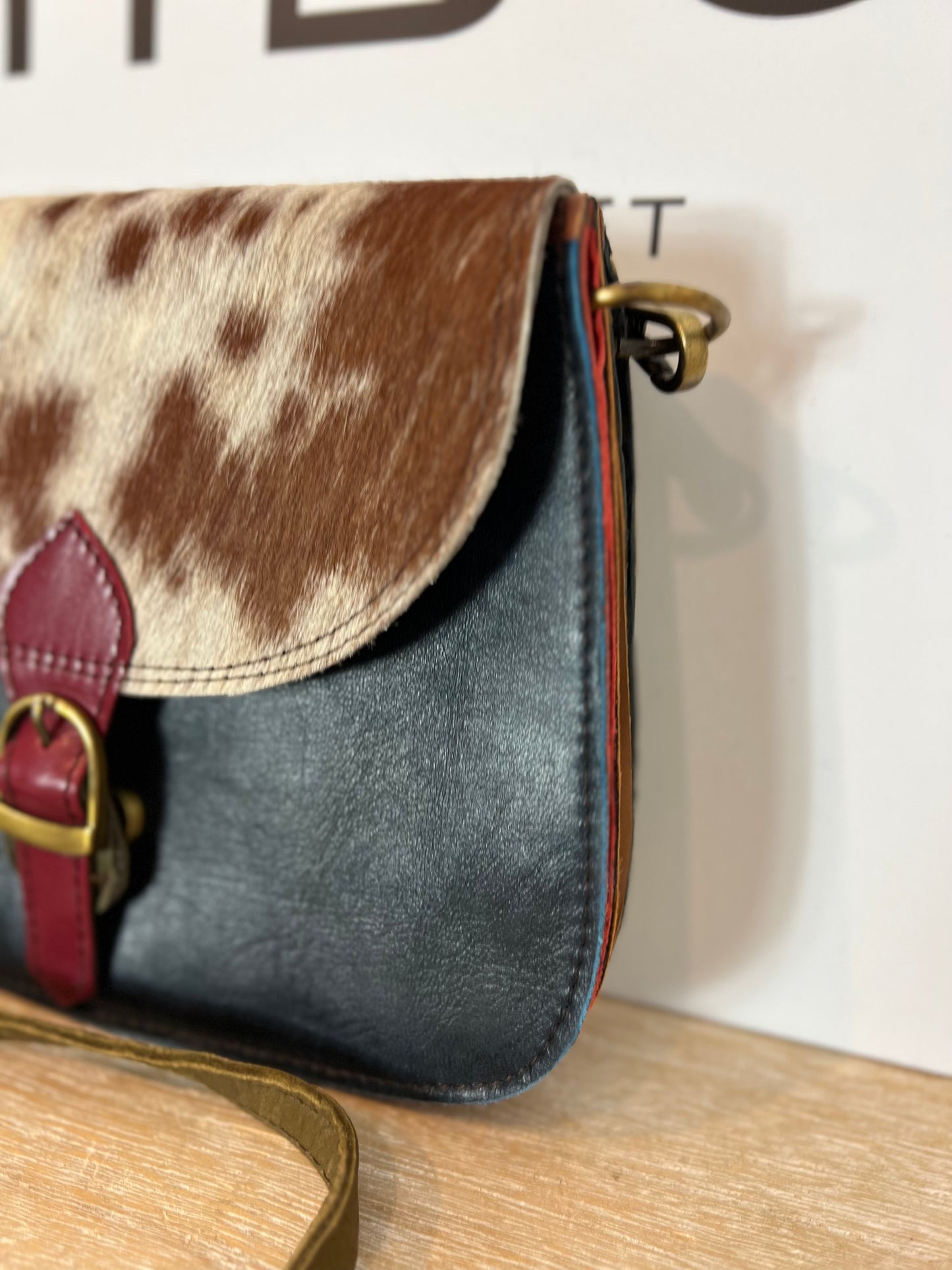 OTHER. Textured flap color bag