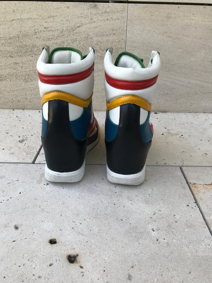 MARC BY MARC JACOBS. Botines piel colores cuña interior. T 38