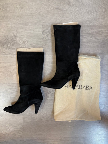 MALABABA. Botas altas negras piel