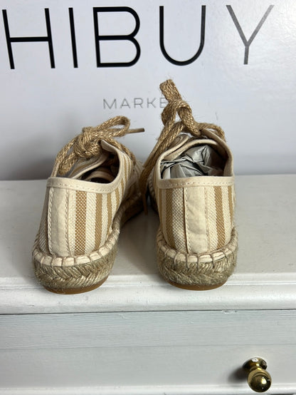 BONNET&amp;POMPON. Striped esparto slippers. Size 29