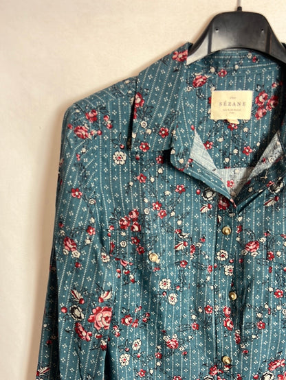 SÉZANE. Camisa algodón estampada. T 34