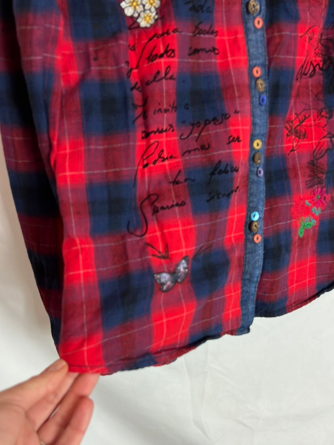 DESIGUAL. Checkered and patterned shirt. TS