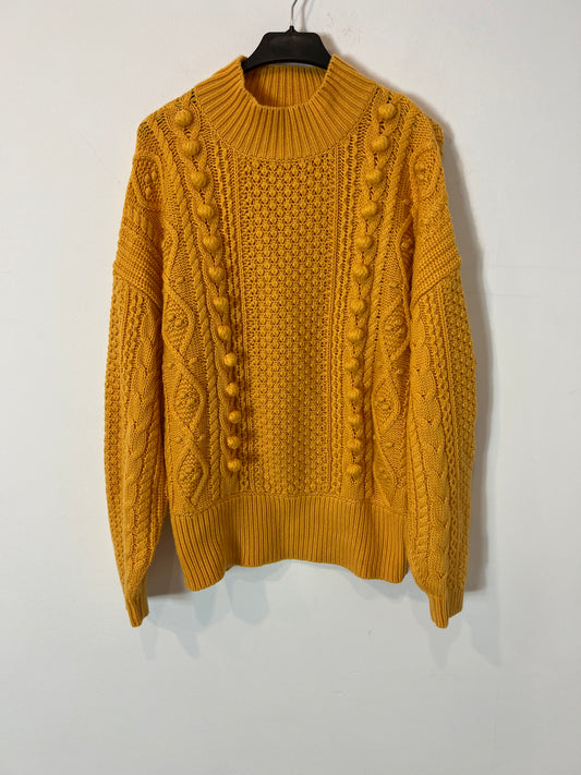 SÉZANE. Jersey mostaza ochos. T M