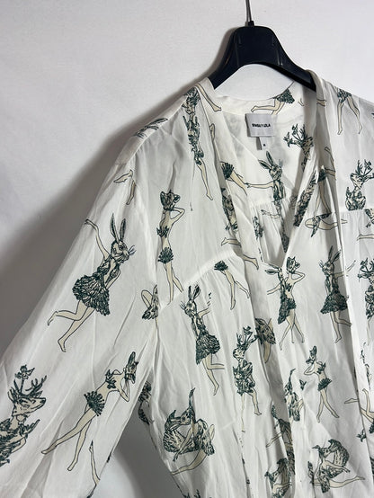 BIMBA Y LOLA. White printed blouse Tm