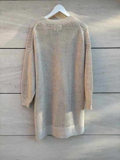 BIMBA Y LOLA. Jersey largo / vestido corto calado