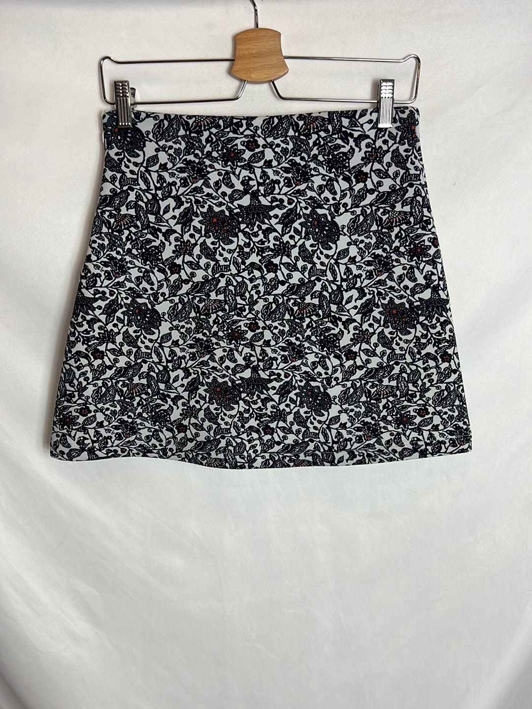 MANGO. Falda textura estampada. T S