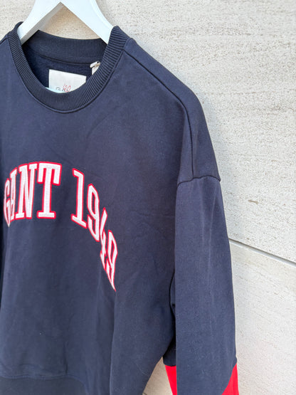 GANT. Sudadera azul logo. T M