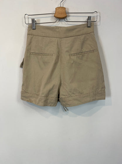 MANGO. Pantalón beige bolsillos T.xs