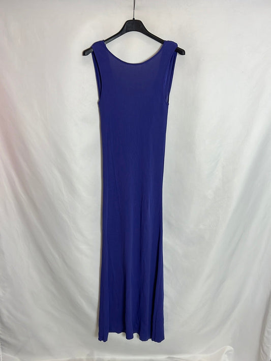 ZARA. Vestido punto morado T.s