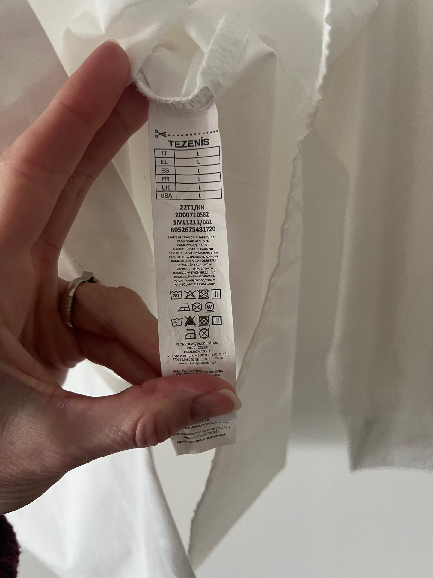 TEZENIS. Camisa blanca popelin