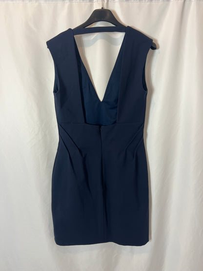 BDBA. Vestido corto azul detalle espalda T.40