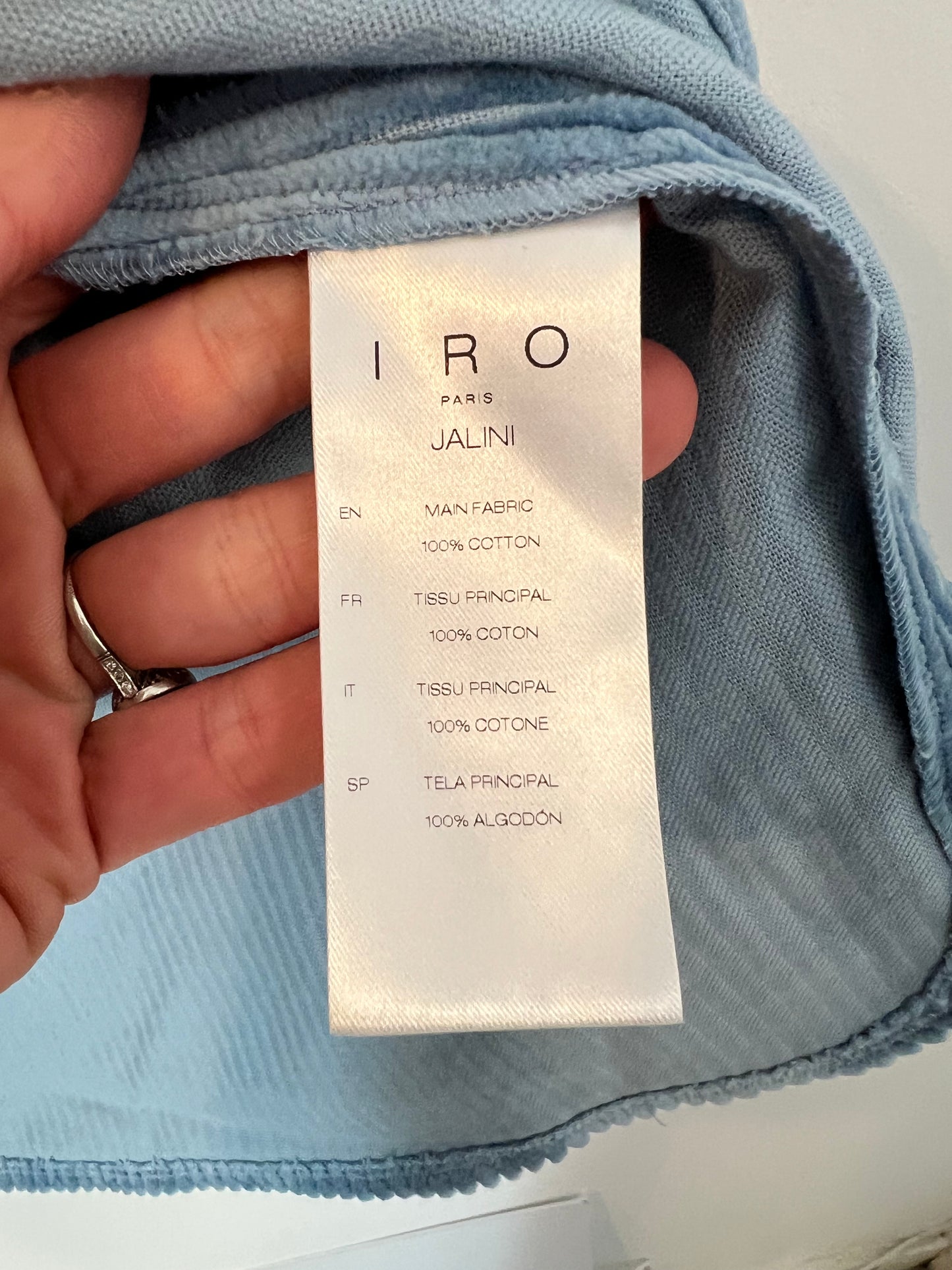 IRO. sobrecamisa pana azul T.34