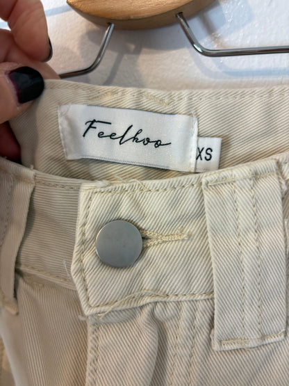 FEELHOO. Pantalón fluido beige. T XS