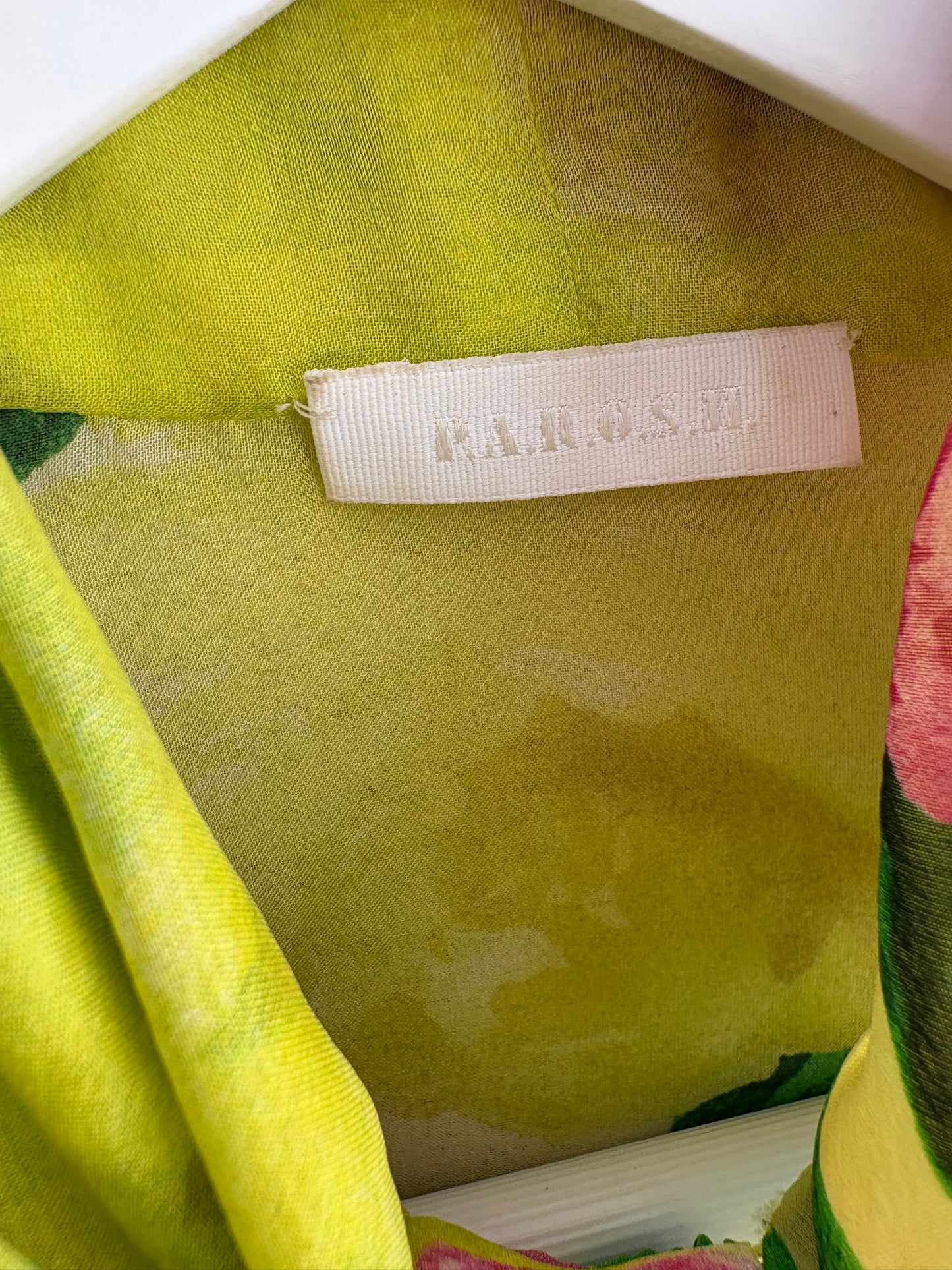 PAROSH. Green floral blouse TU (s/m)