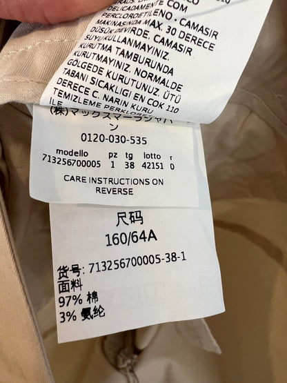 MAxMARA. Pantalón beige pinza. T 36