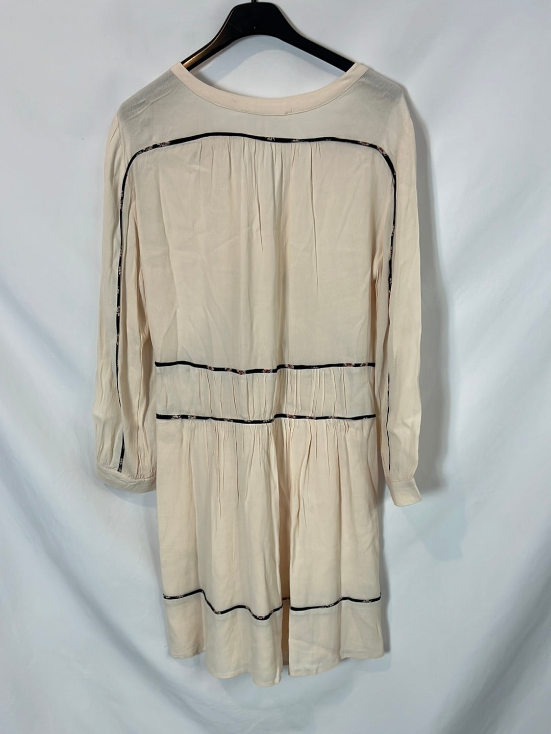 BA&SH. Vestido beige detalle T.1(S)