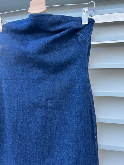 ZARA. Vestido denim palabra de honor