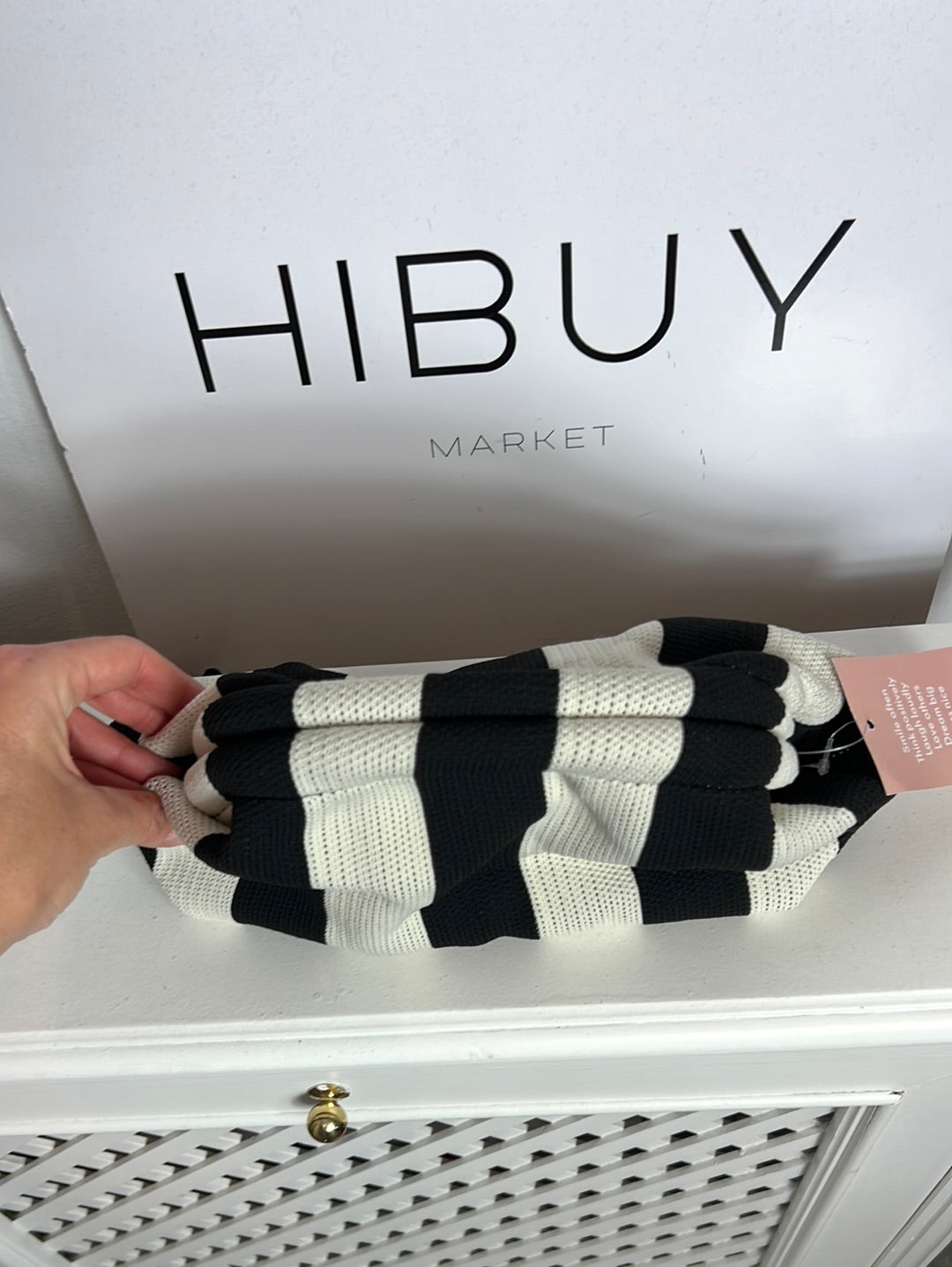 MARIETH. Bolso de mano rayas