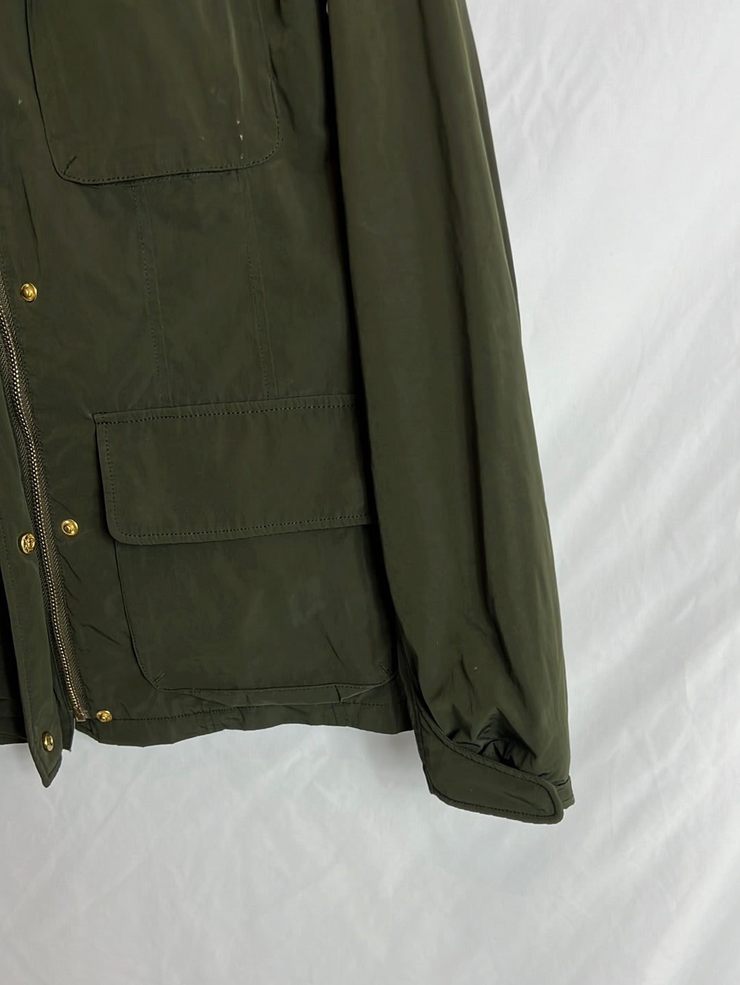 HENRY ARROWAY. Parka verde impermeable T.s