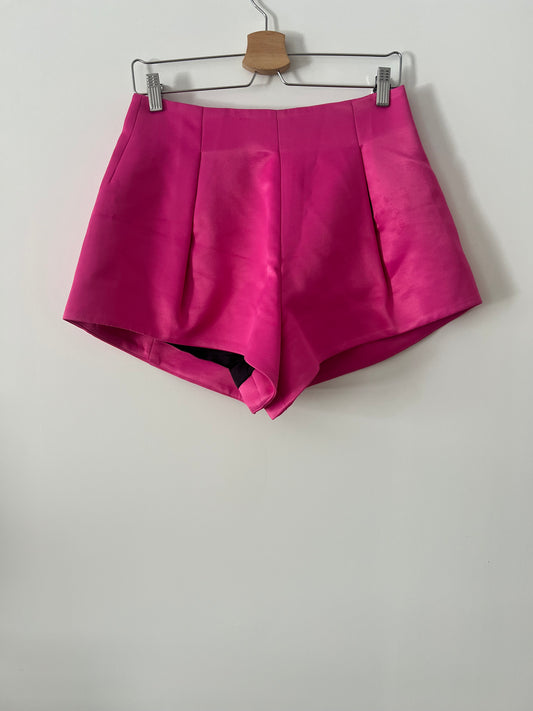 ZARA. Pantalón rosa raso